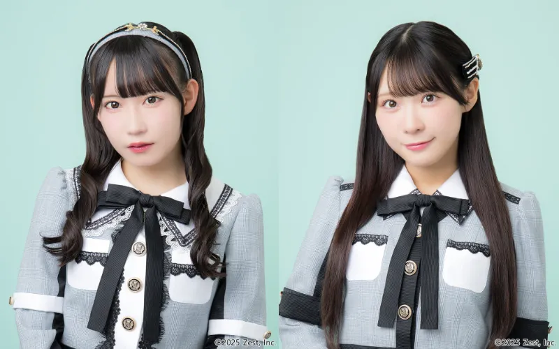 三重テレビ『Mieライブ』に出演するSKE48の浅井裕華と大村杏