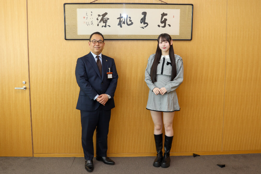 SKE48 南澤恋々と千曲市・小川修一市長