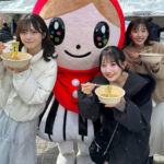 名古屋ラーメンまつり会場でロケを行うSKE48相川暖花と坂本真凛 ※ニュースイメージ