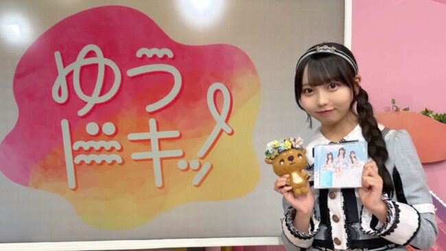 奈良テレビ「ゆうドキッ！」に出演した森本くるみ。奈良市観光大使としてスタジオを訪問し、奈良への愛を語った。